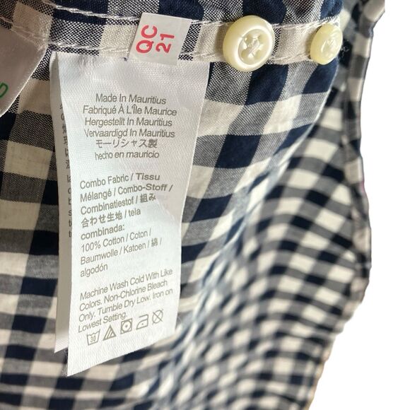 J Crew Shirt L Gingham Plaid Secret Wash Button Down Fall Black White - Picture 8 of 13